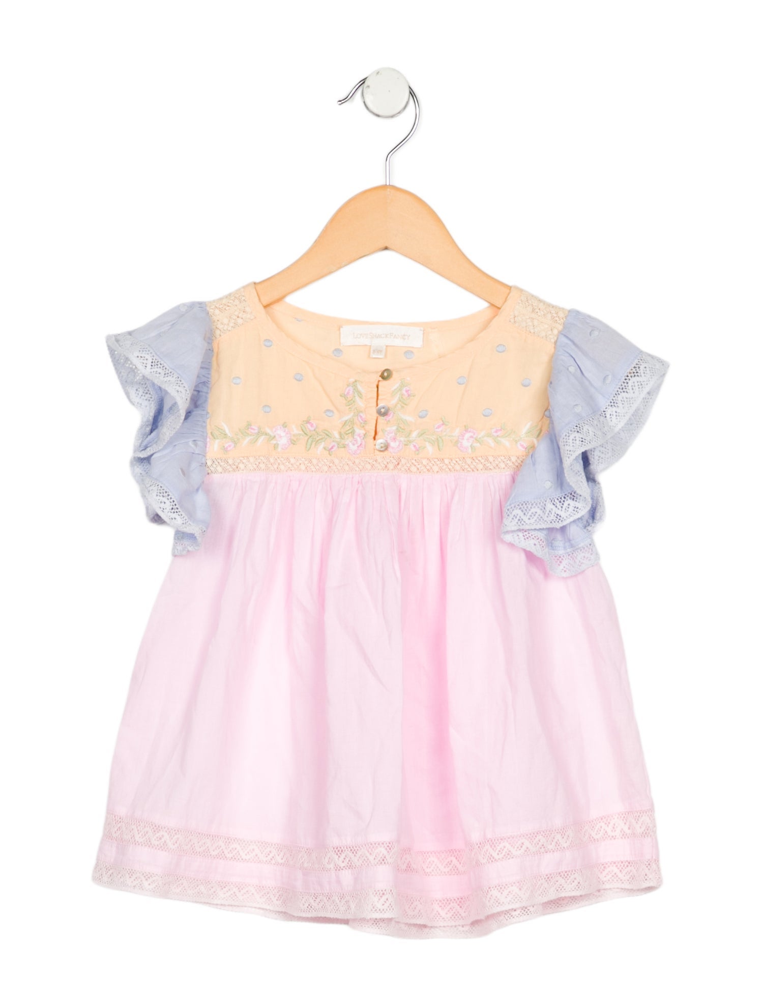 LoveShackFancy Girls' Dress Up Shirt