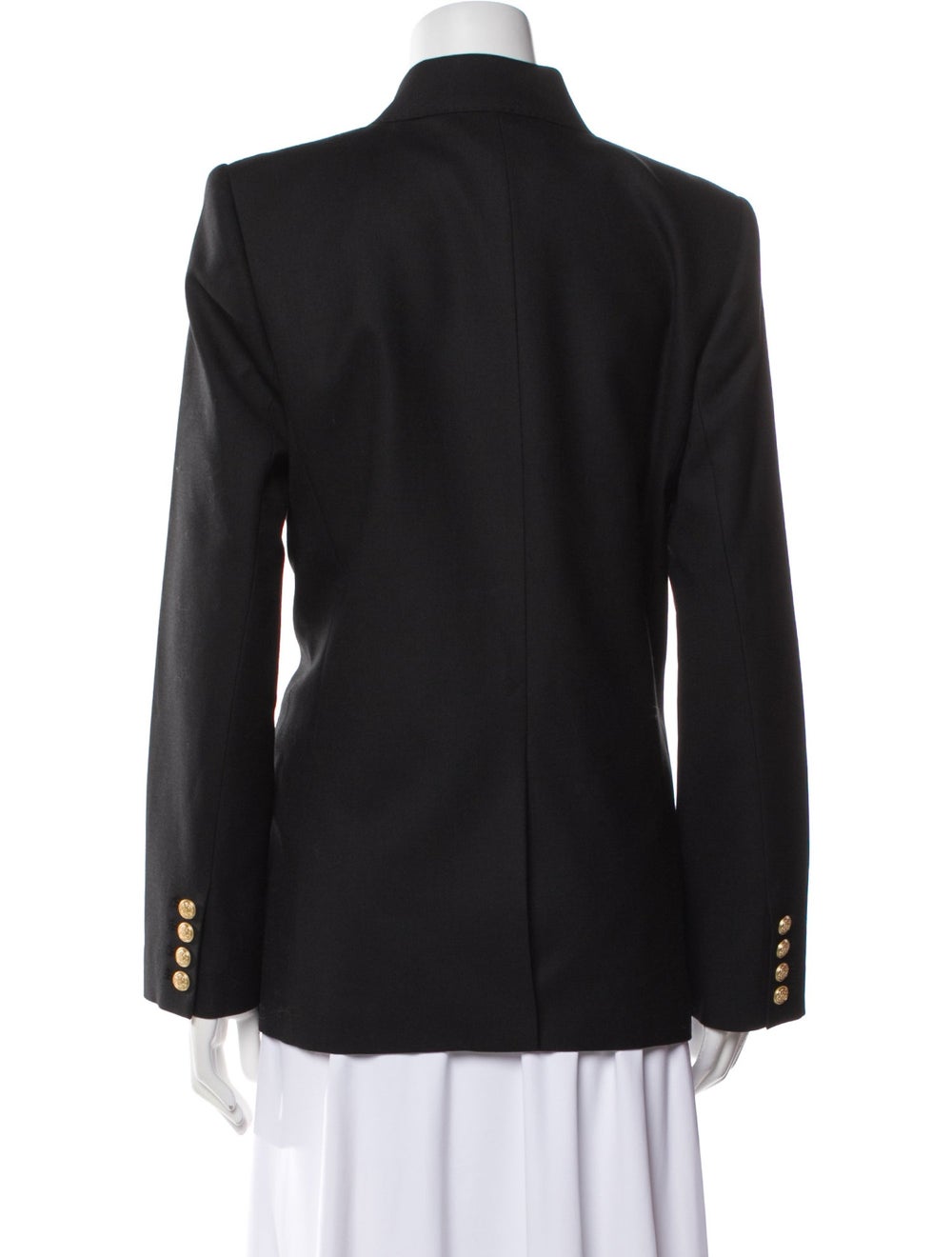 LoveShackFancy Wool Blazer Black Pointed Collar D… - image 3