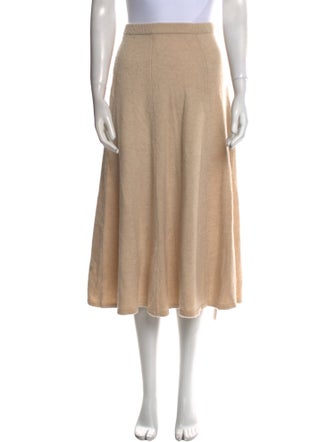 LoveShackFancy Cashmere Midi Length Skirt