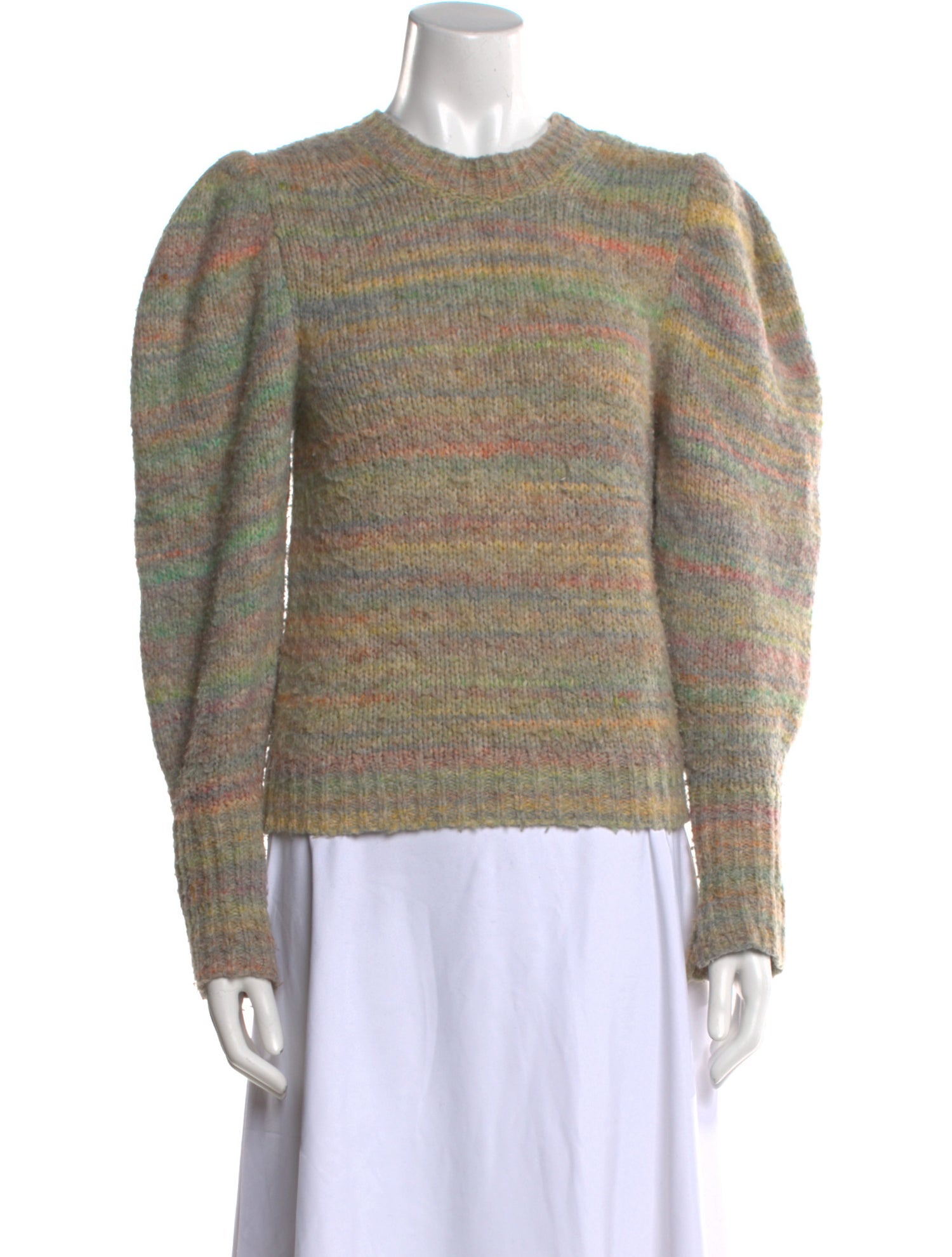 LoveShackFancy Striped Crew Neck Sweater