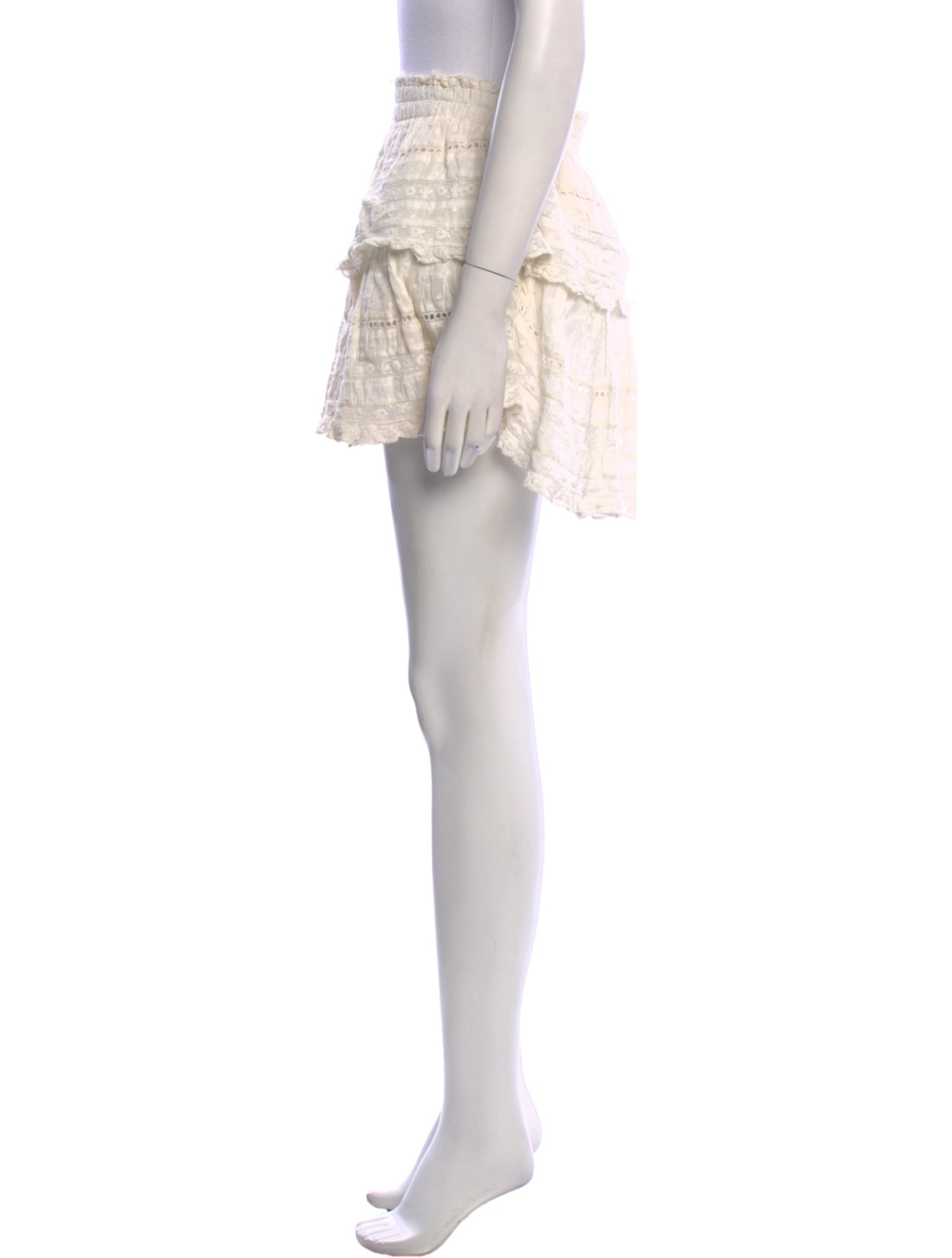 LoveShackFancy Lace Pattern Mini Skirt