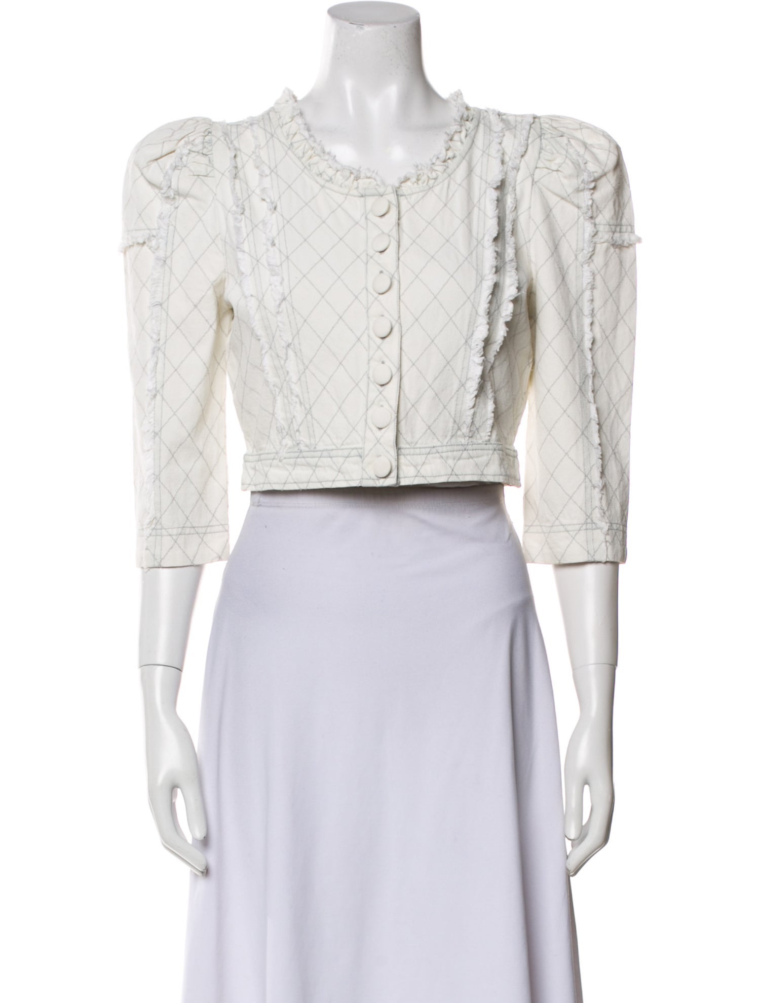 LoveShackFancy Tweed Pattern Bolero