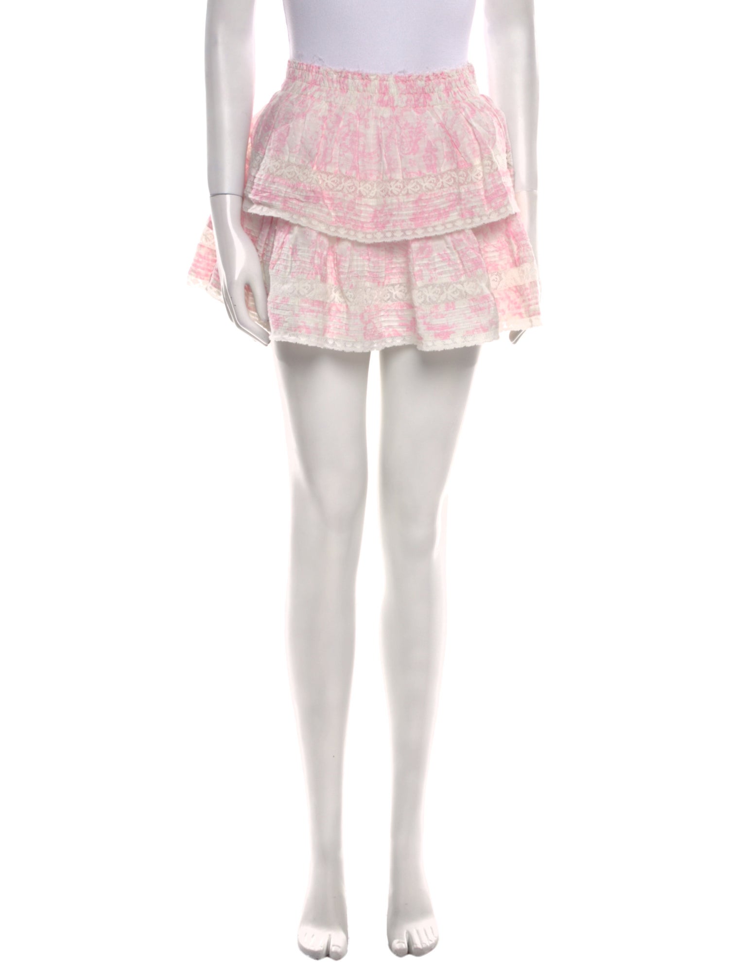 LoveShackFancy Printed Mini Skirt