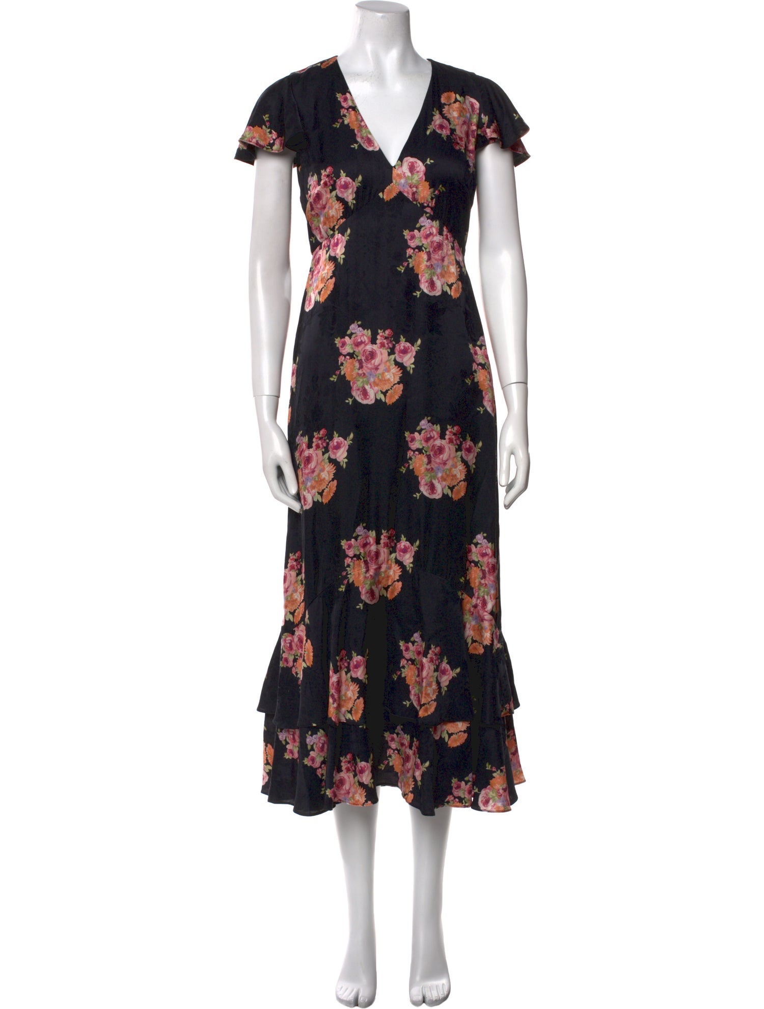 LoveShackFancy Floral Print Long Dress