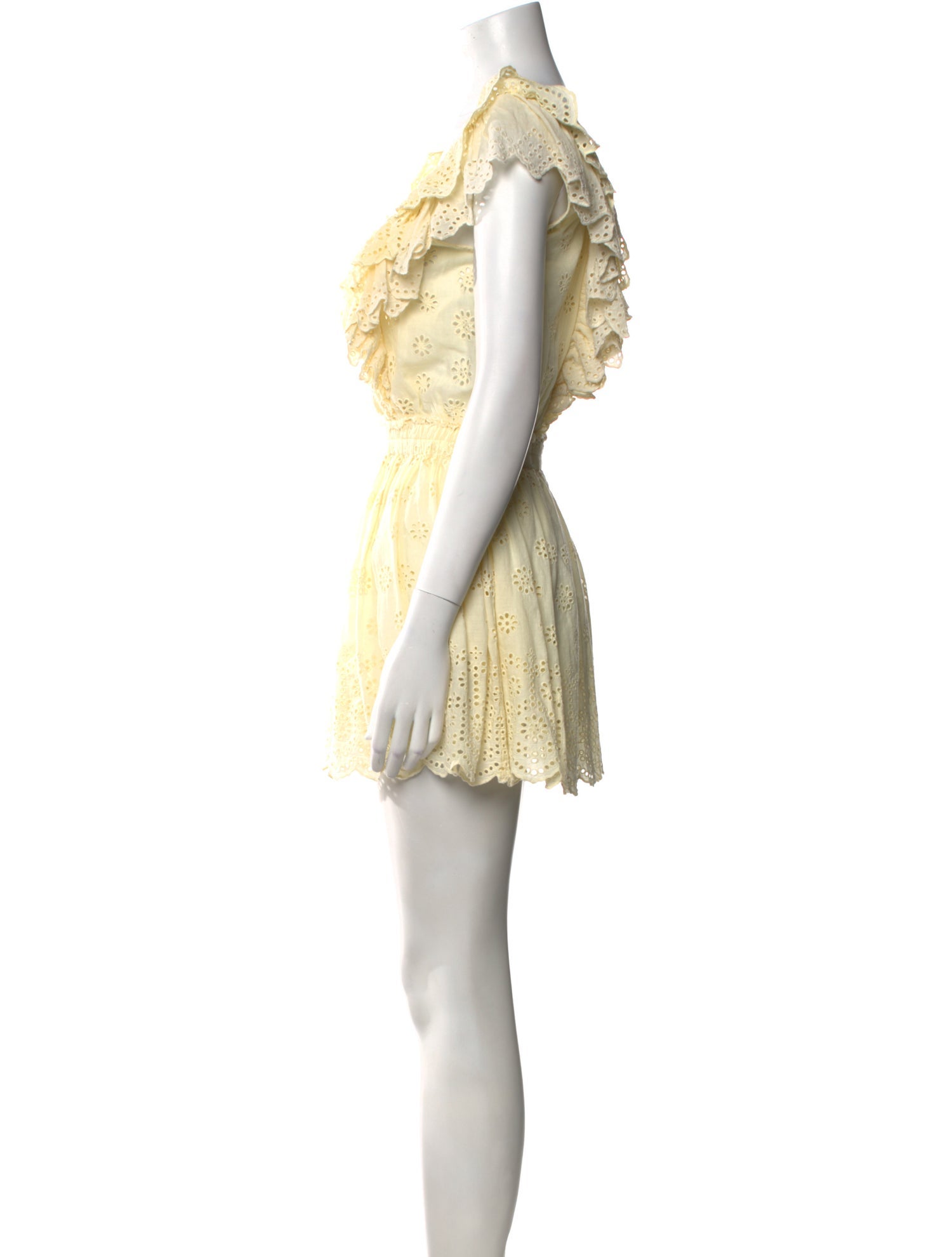 LoveShackFancy Square Neckline Mini Dress