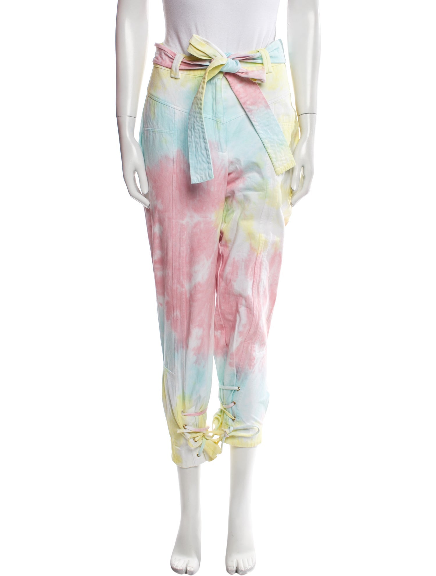 LoveShackFancy Tie-Dye Print Straight Leg Pants