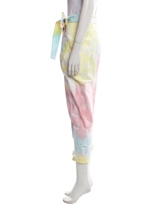 LoveShackFancy Tie-Dye Print Straight Leg Pants
