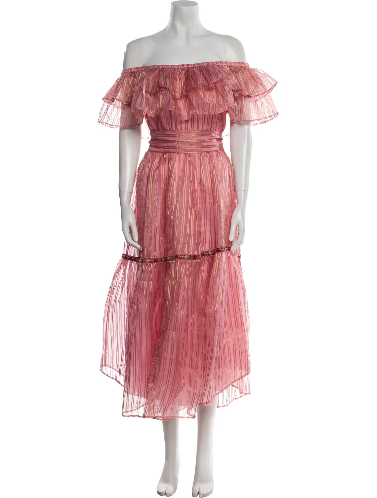 LoveShackFancy Silk Long Dress