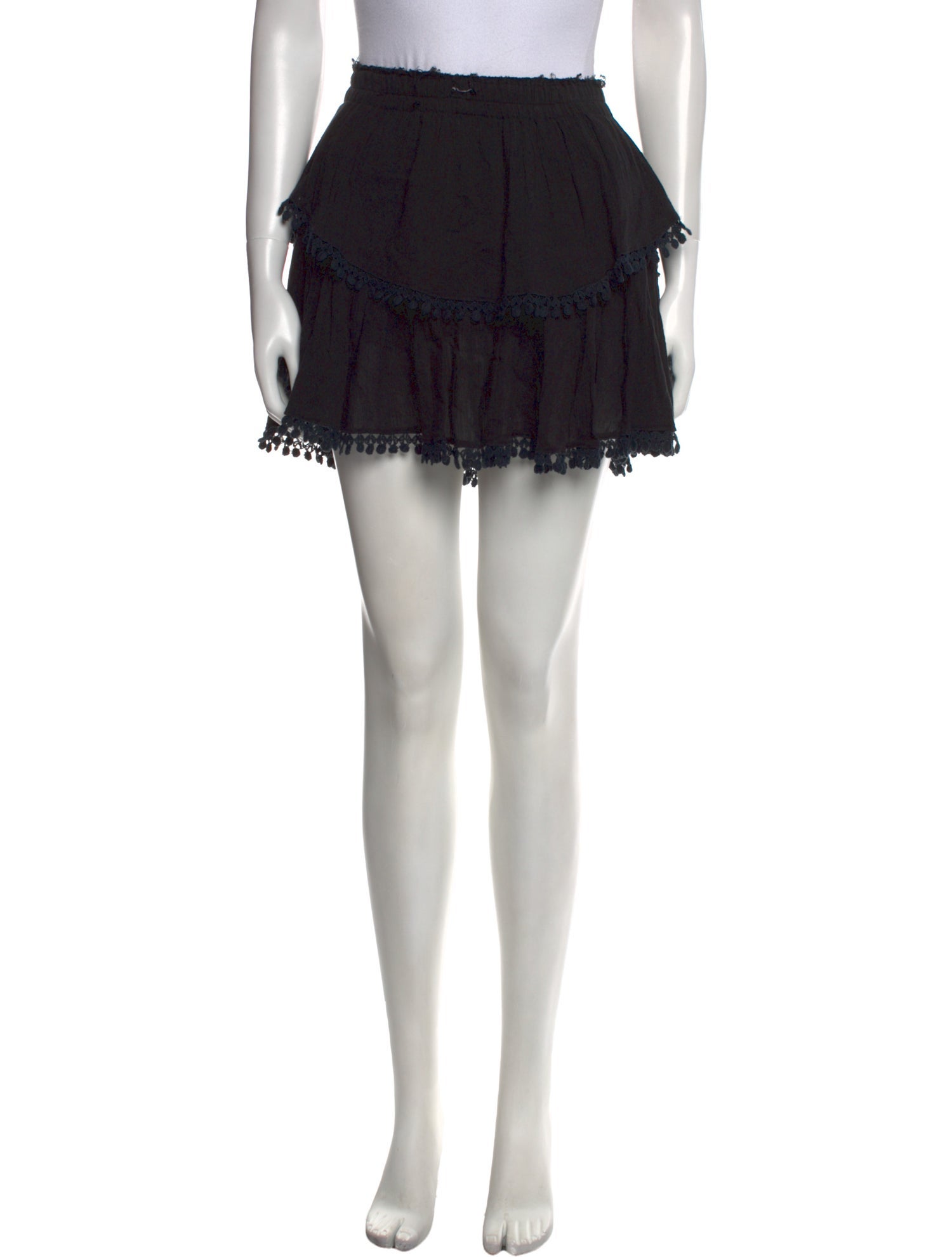 LoveShackFancy Ruffle Embellishment Mini Skirt