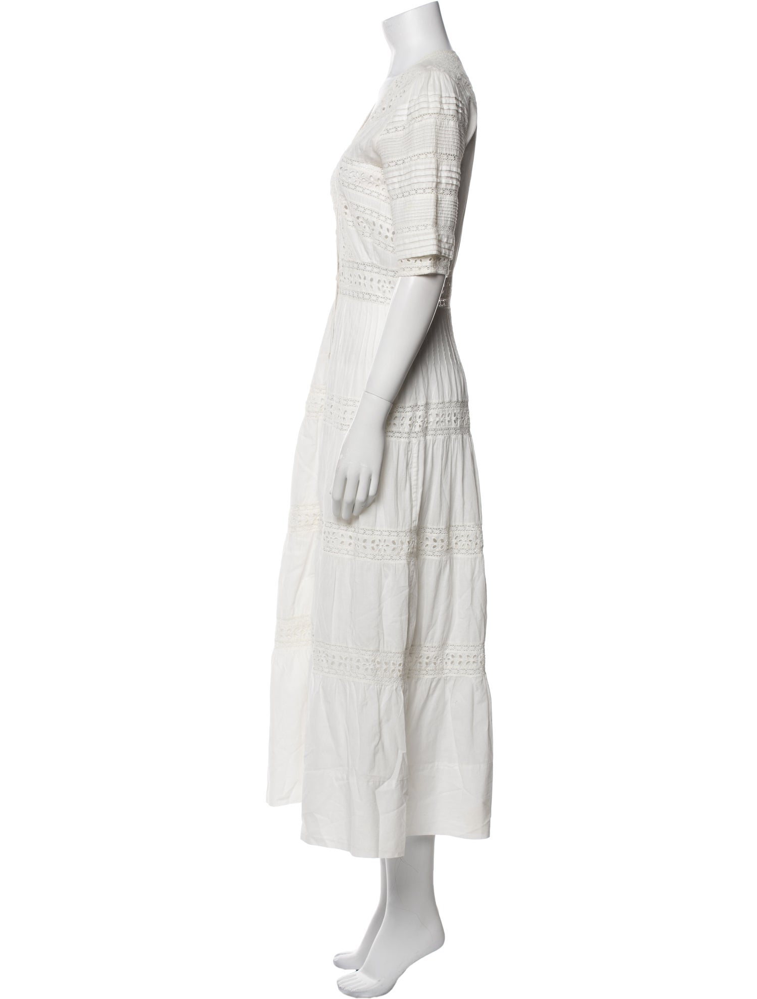 LoveShackFancy V-Neck Long Dress