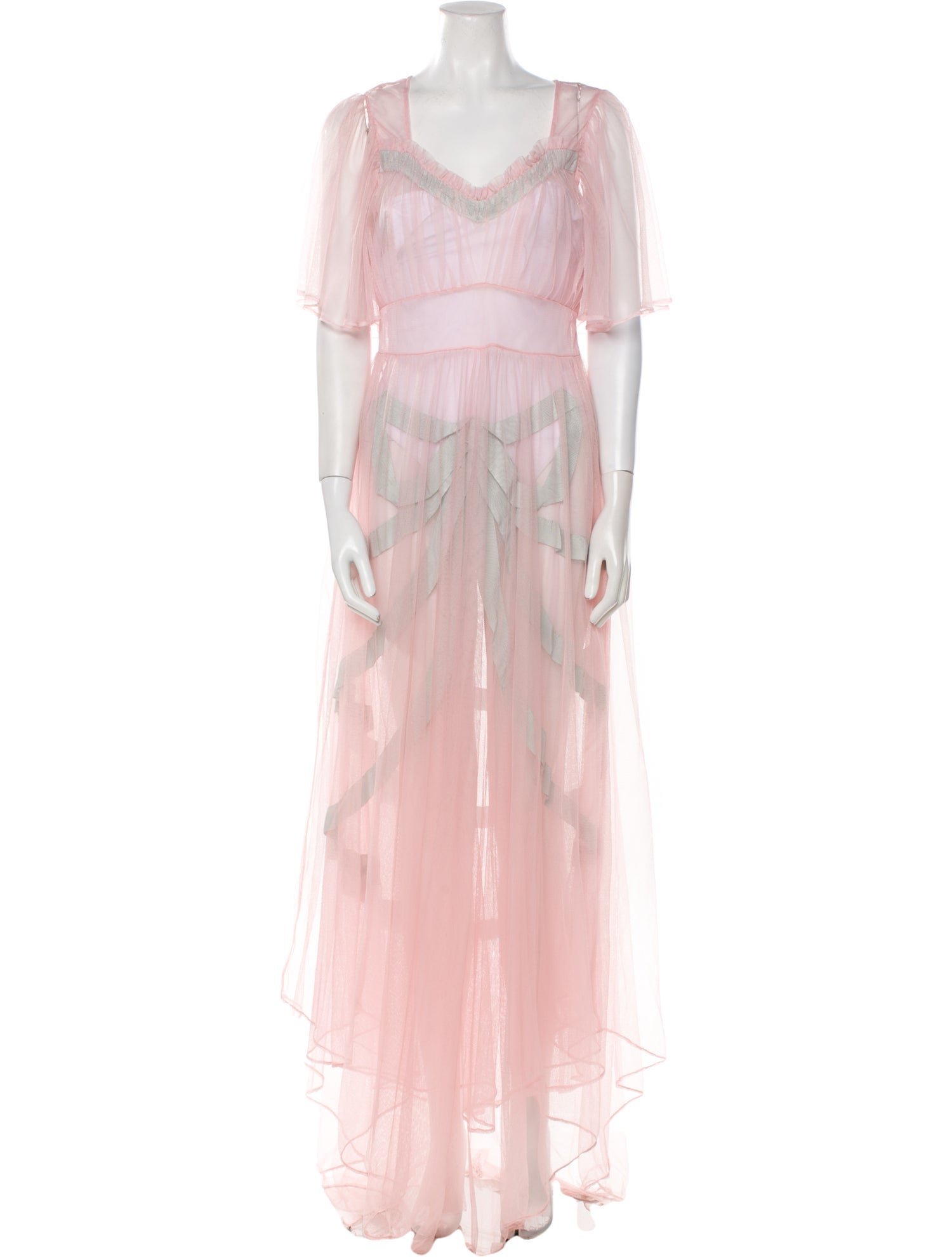 LoveShackFancy Square Neckline Long Dress