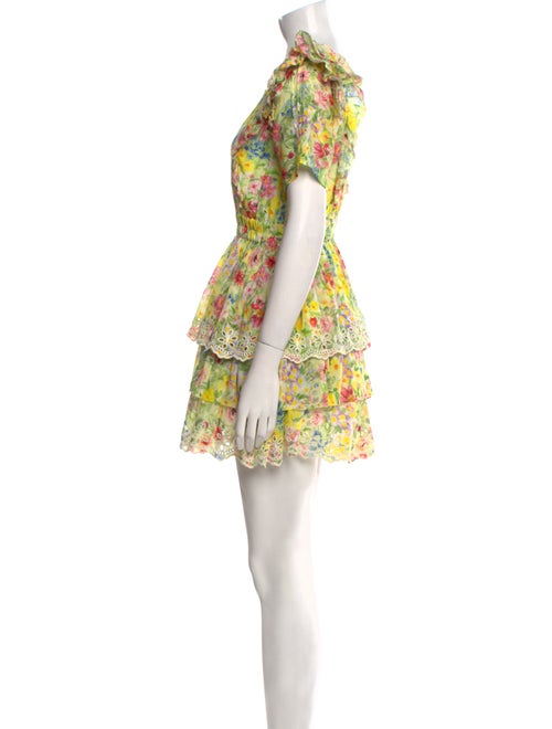 LoveShackFancy Floral Print Mini Dress
