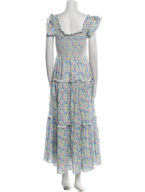 LoveShackFancy Floral Print Long Dress