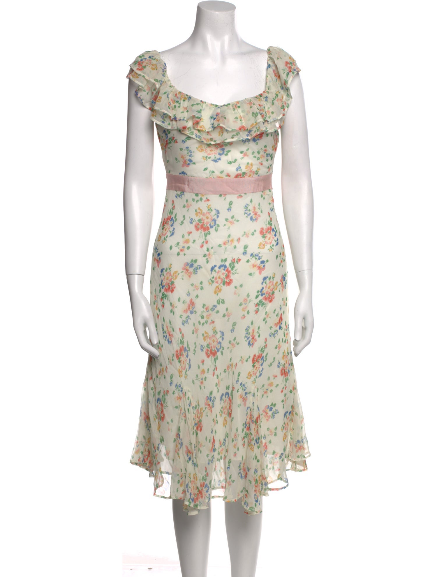 LoveShackFancy Silk Knee-Length Dress w/ Tags