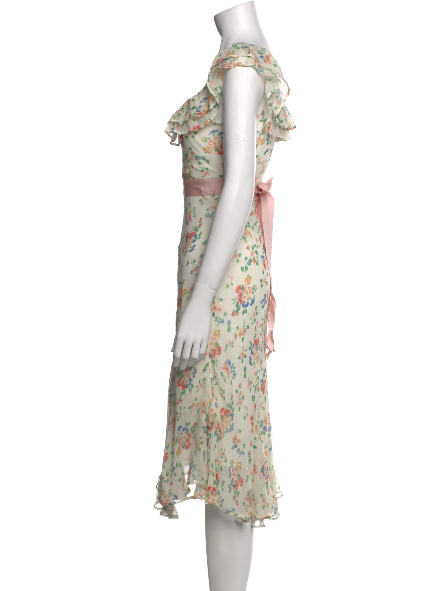 LoveShackFancy Silk Knee-Length Dress w/ Tags