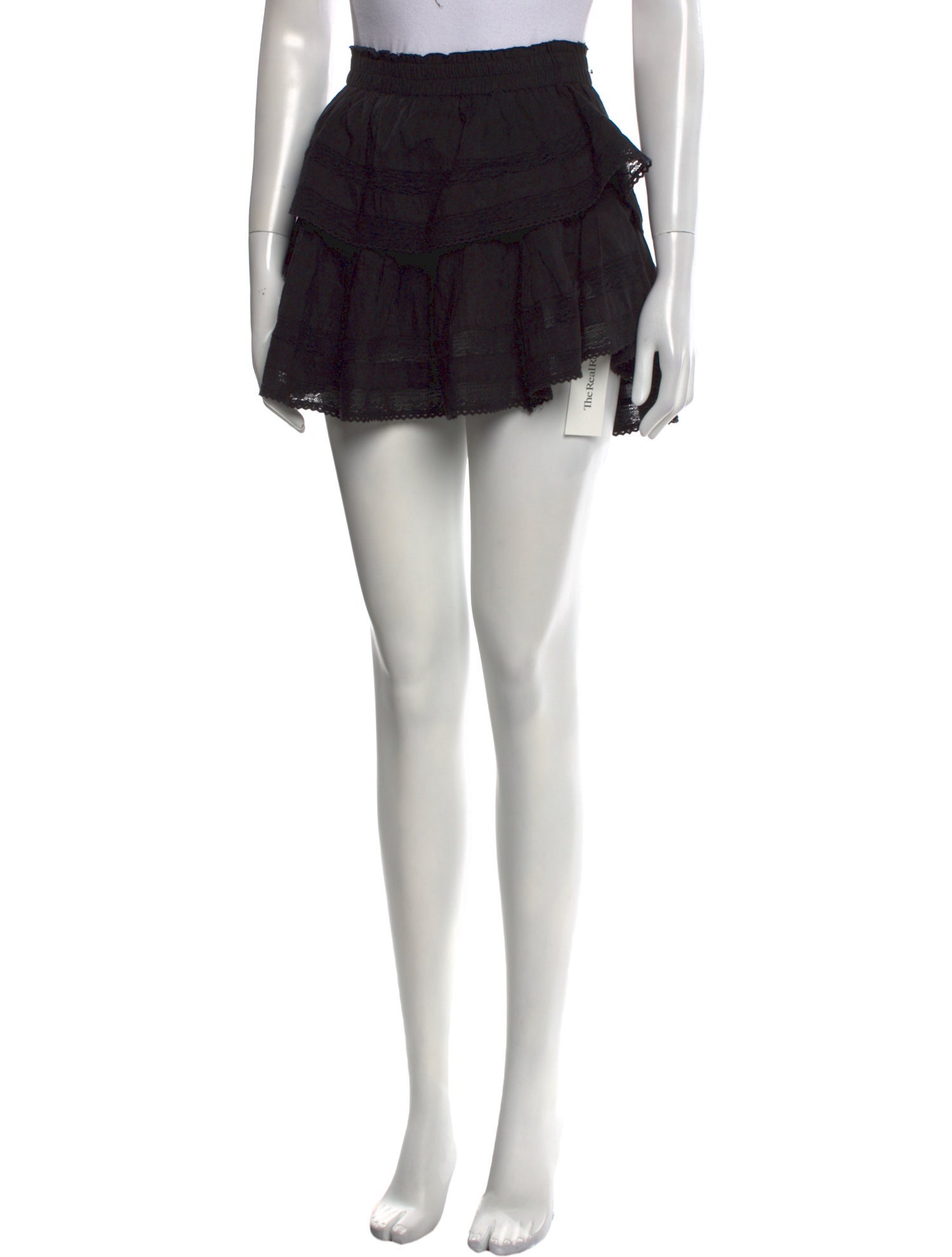 LoveShackFancy Lace Trim Embellishment Mini Skirt