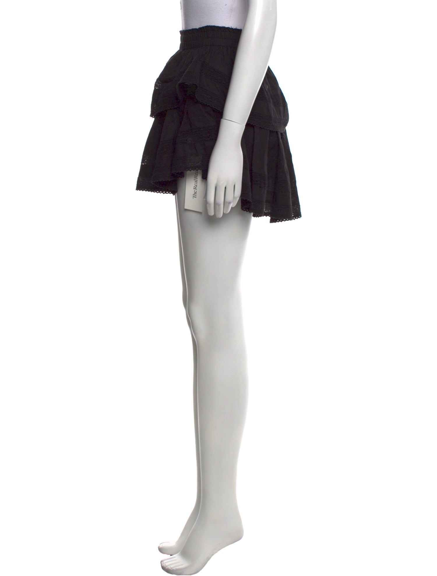 LoveShackFancy Lace Trim Embellishment Mini Skirt