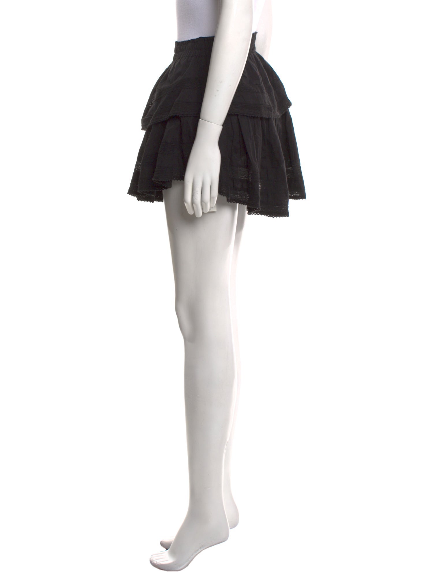 LoveShackFancy Ruffle Embellishment Mini Skirt