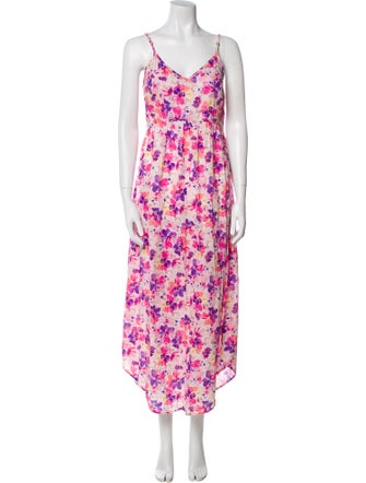 LoveShackFancy Floral Print Long Dress