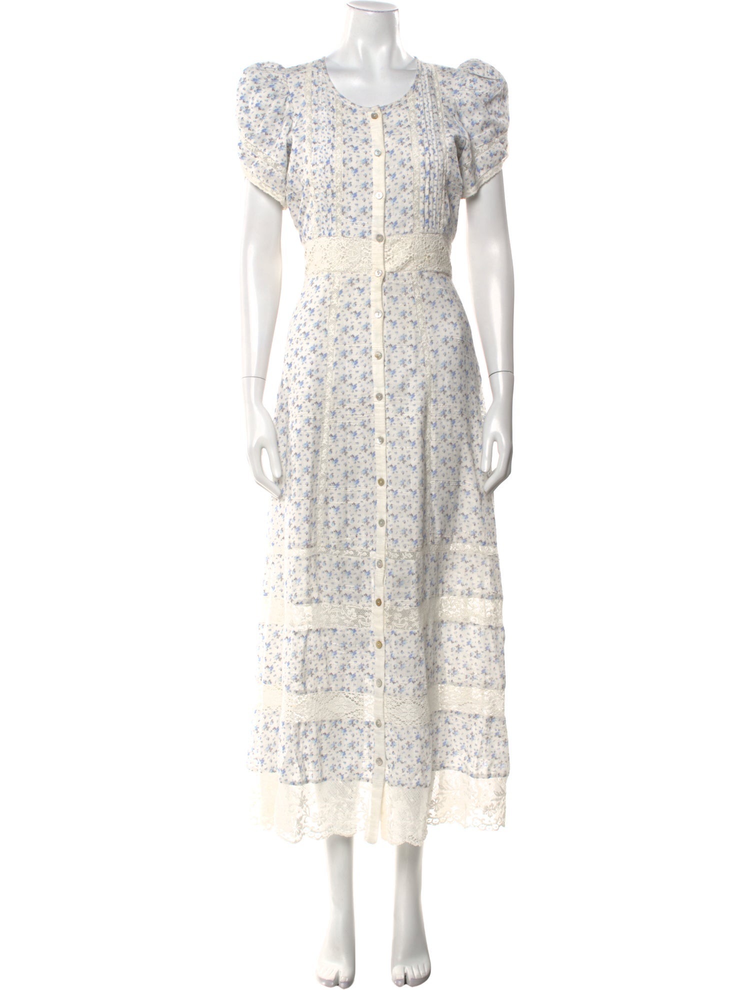 LoveShackFancy Floral Print Long Dress