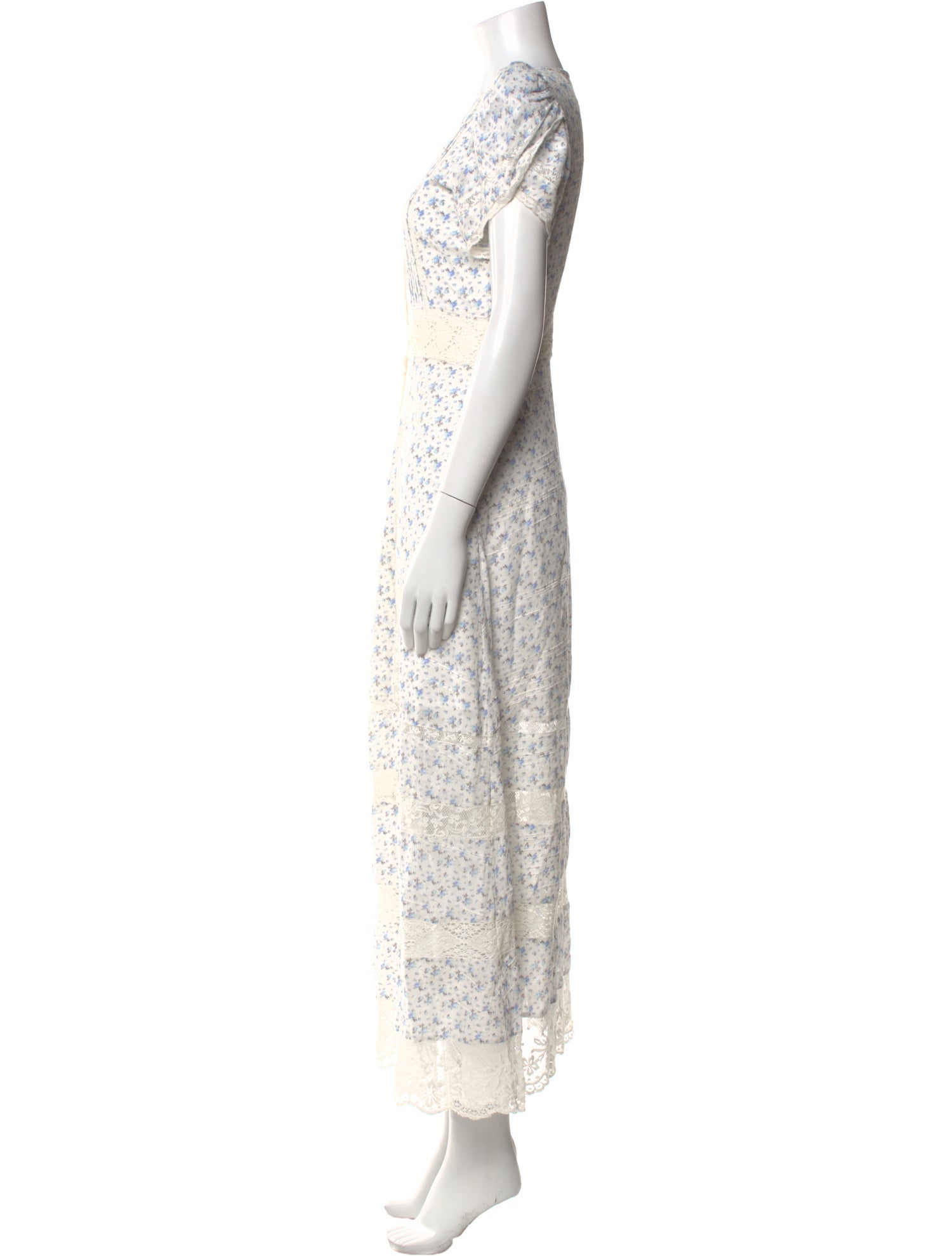 LoveShackFancy Floral Print Long Dress