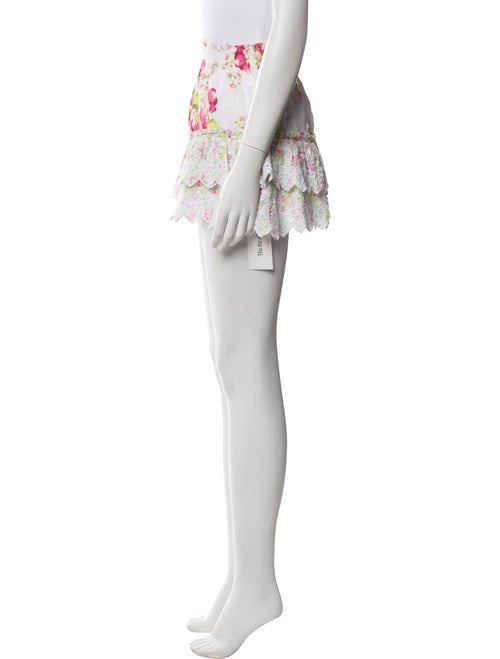 LoveShackFancy Floral Print Mini Skirt