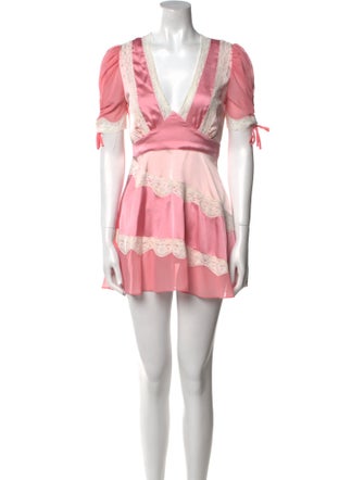 LoveShackFancy Lace Pattern Mini Dress