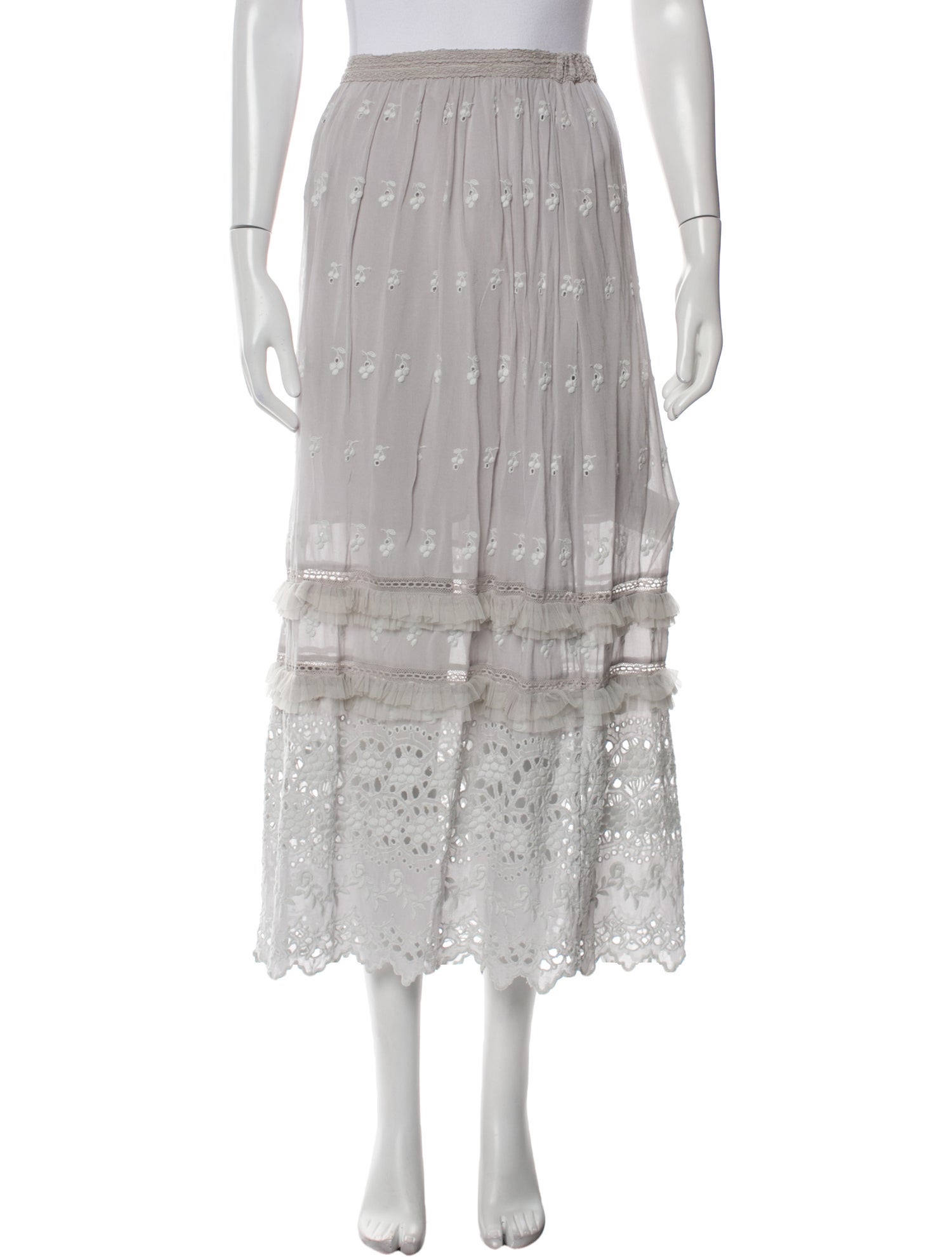 LoveShackFancy Midi Length Skirt