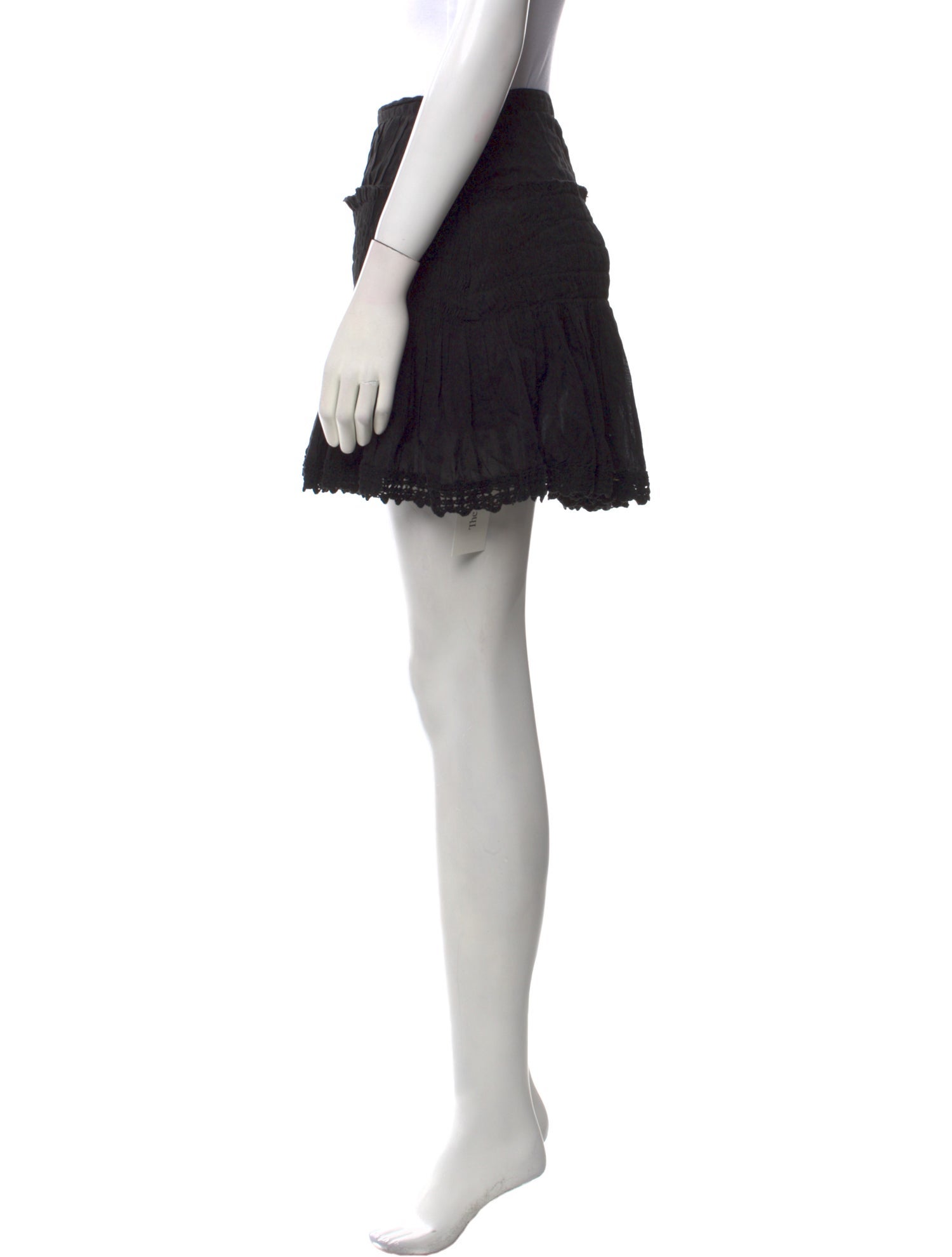 LoveShackFancy Ruffle Embellishment Mini Skirt