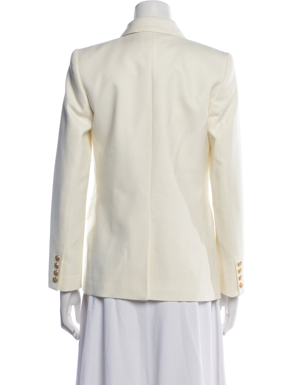 LoveShackFancy Wool Blazer Neutrals Pointed Collar - image 3