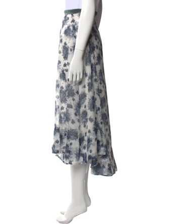 LoveShackFancy Floral Print Midi Length Skirt