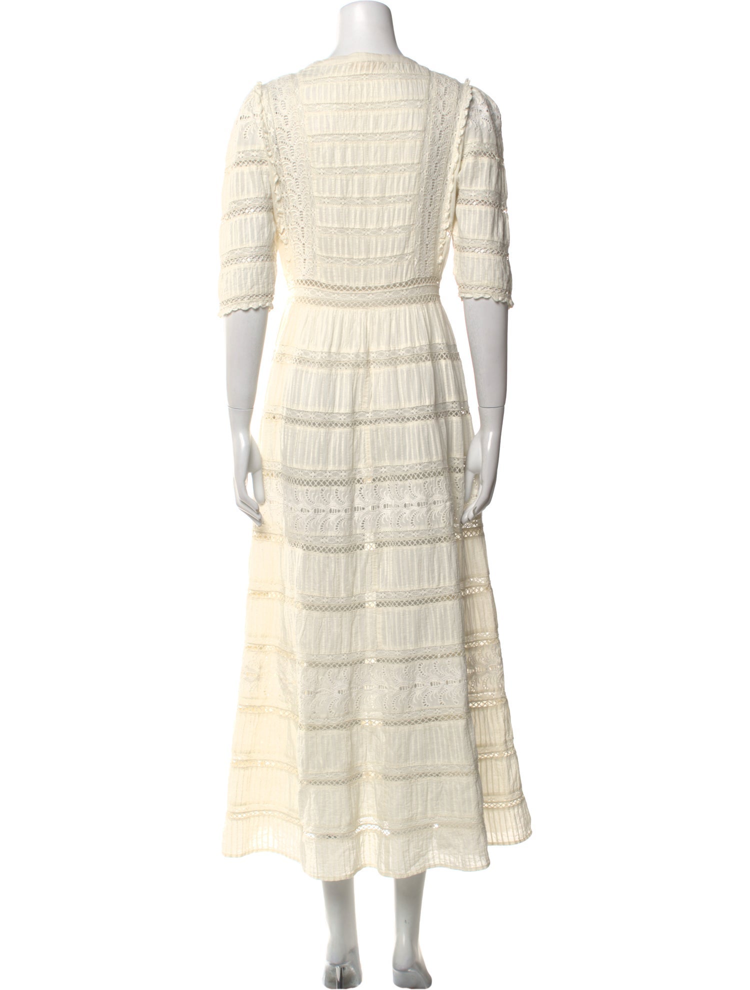 LoveShackFancy Lace Pattern Long Dress