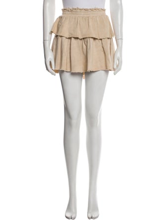 LoveShackFancy Raw-Edge Trim Mini Skirt