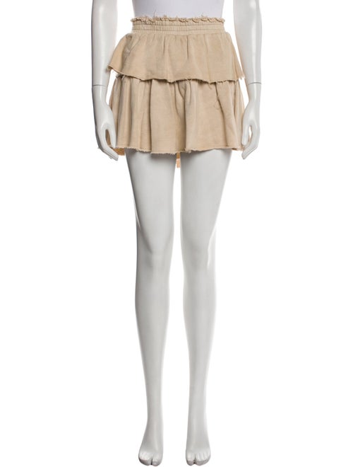 LoveShackFancy Raw-Edge Trim Mini Skirt