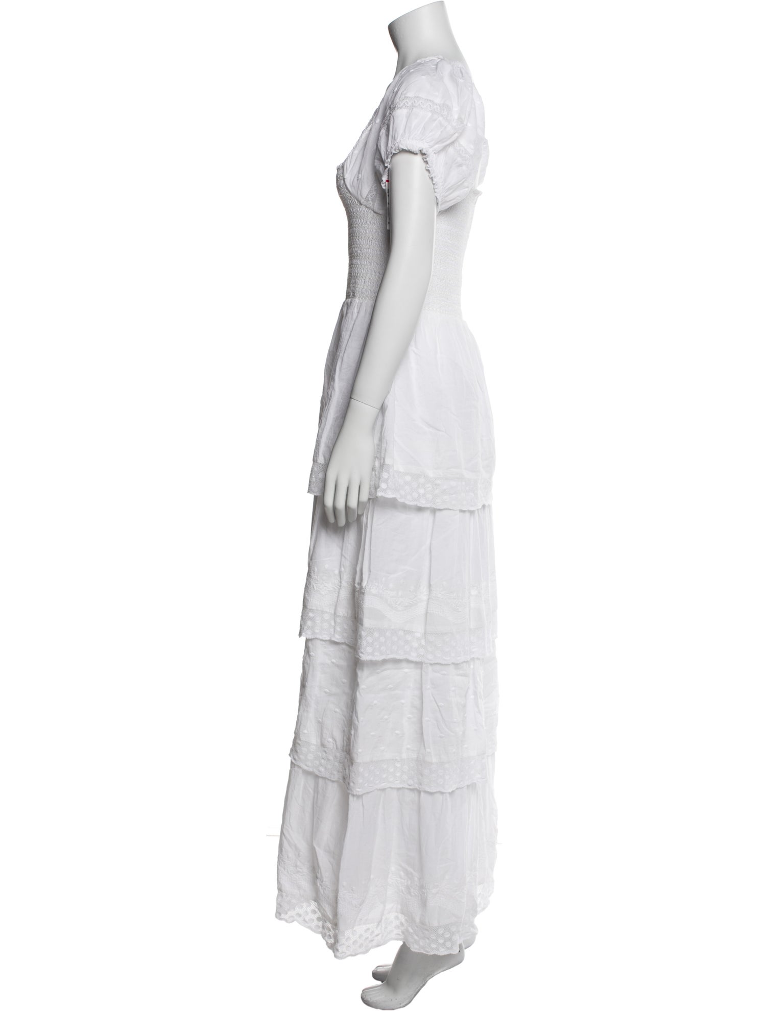 LoveShackFancy Square Neckline Long Dress