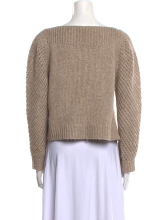 LoveShackFancy Baby Alpaca Bateau Neckline Sweater