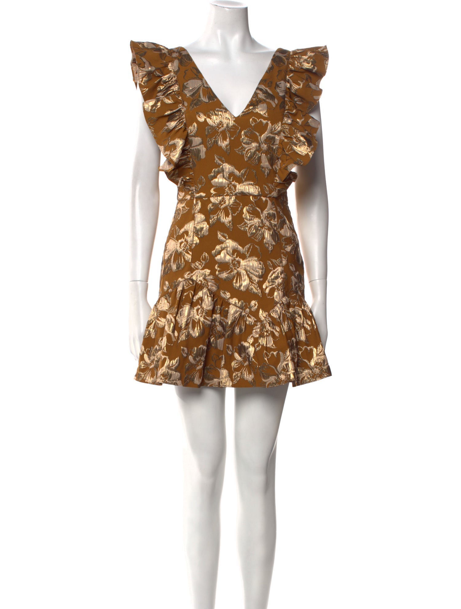 LoveShackFancy Floral Print Mini Dress