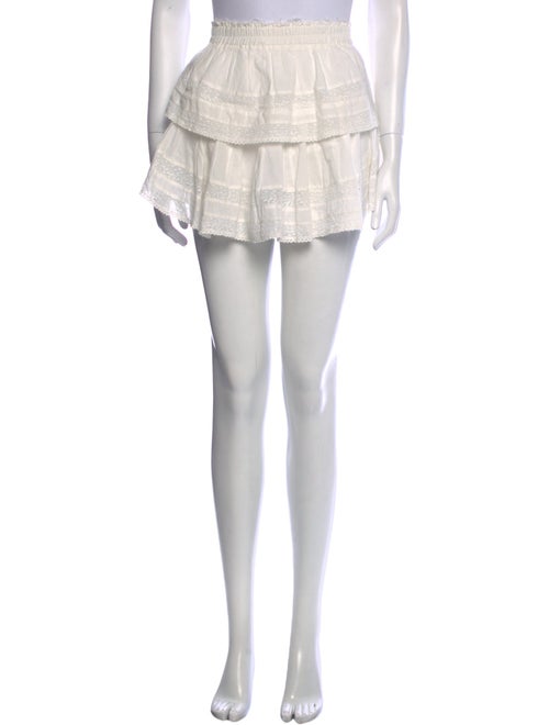 LoveShackFancy Raw-Edge Trim Mini Skirt