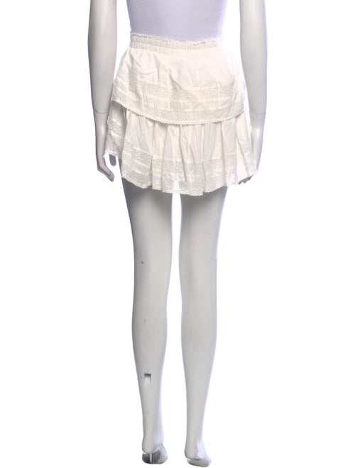 LoveShackFancy Raw-Edge Trim Mini Skirt