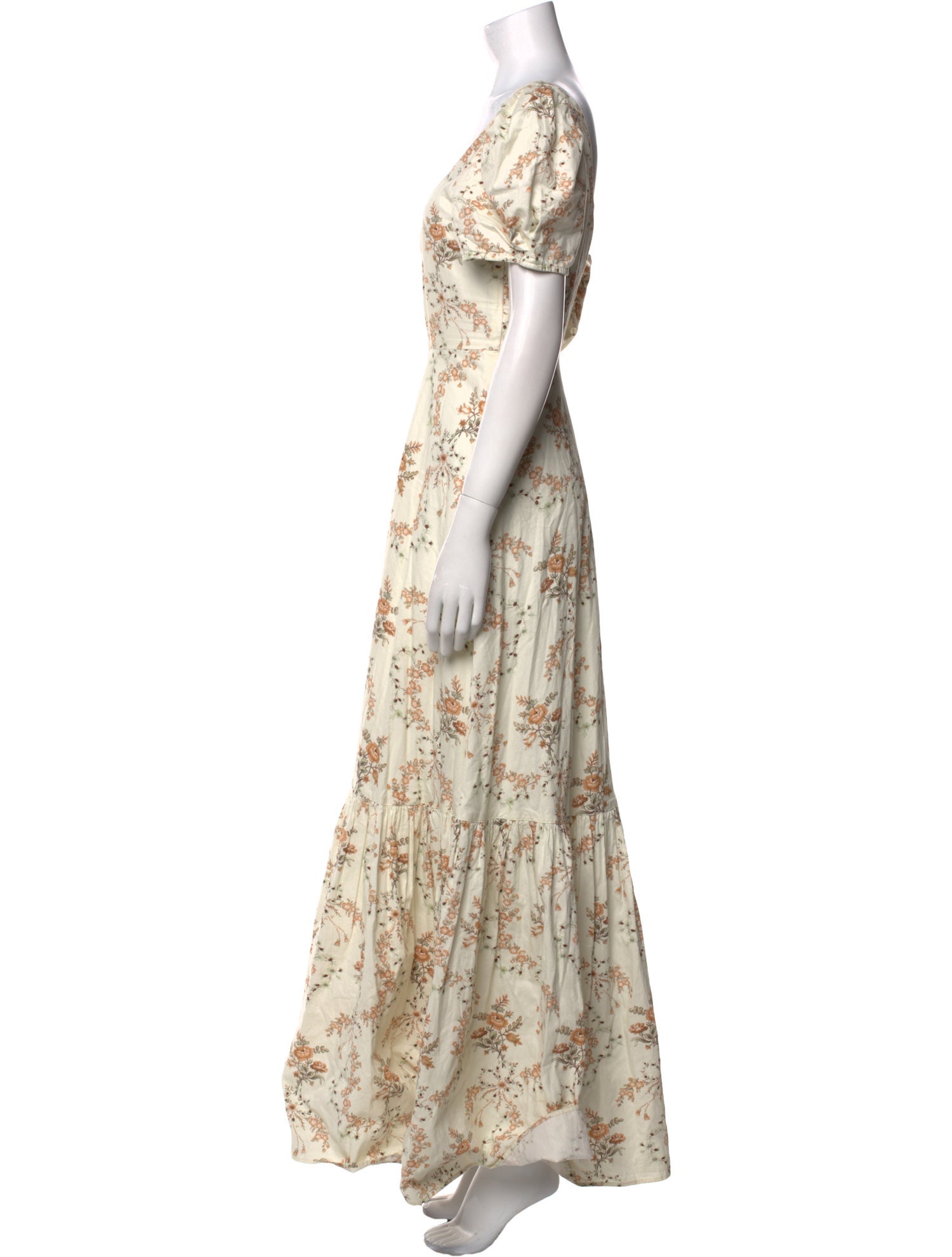 LoveShackFancy Floral Print Long Dress