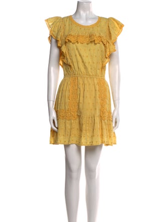 LoveShackFancy Scoop Neck Mini Dress