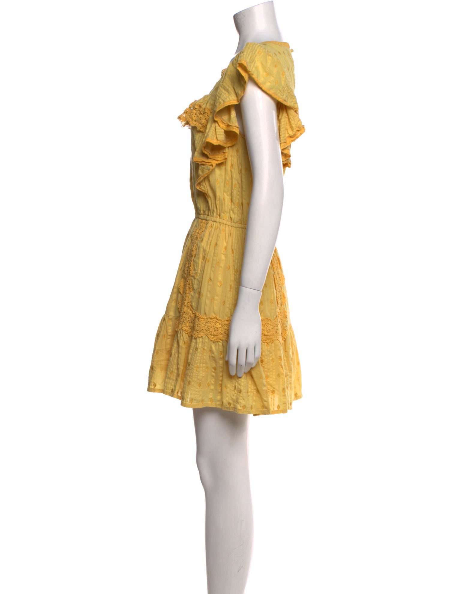 LoveShackFancy Scoop Neck Mini Dress