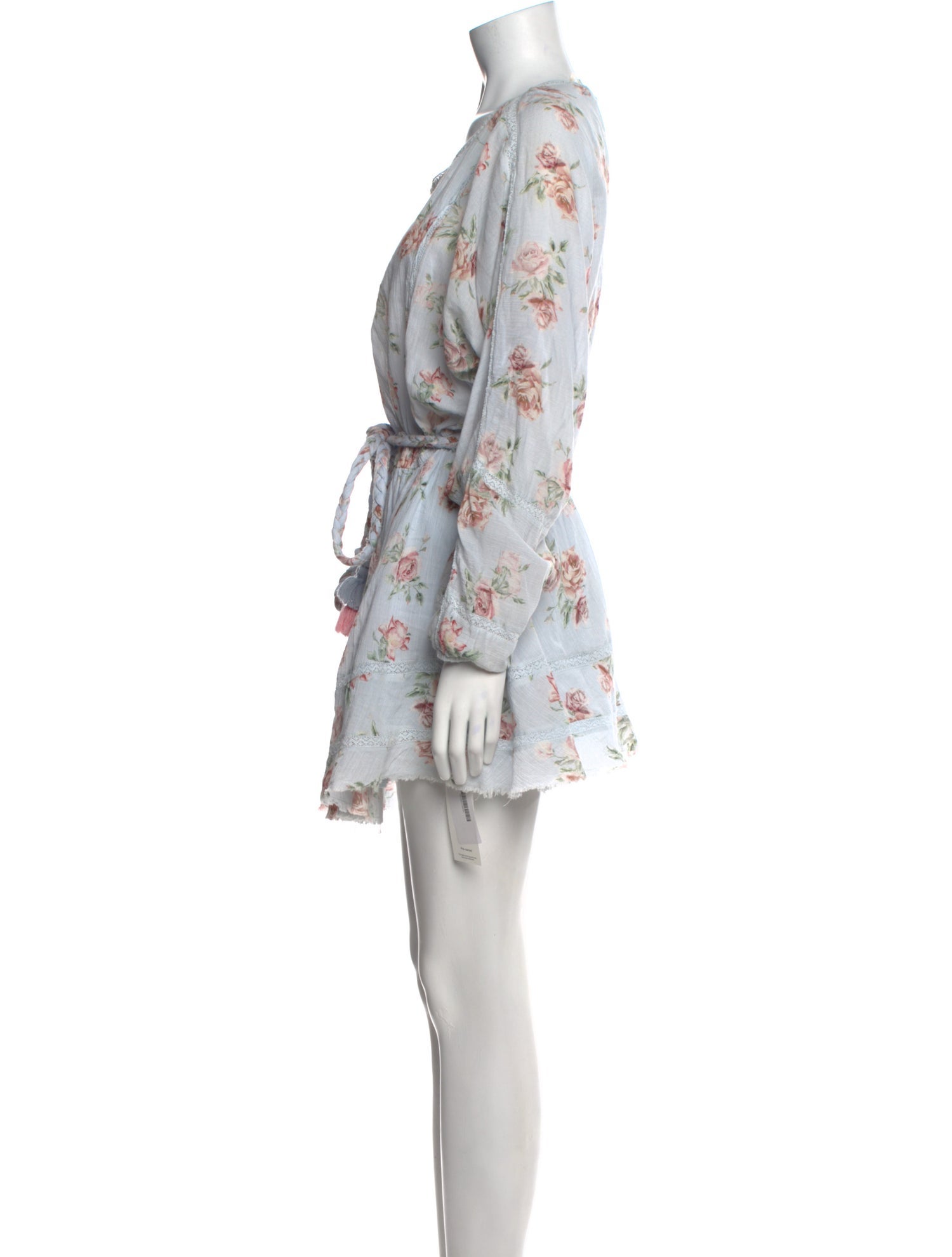 LoveShackFancy Floral Print Mini Dress