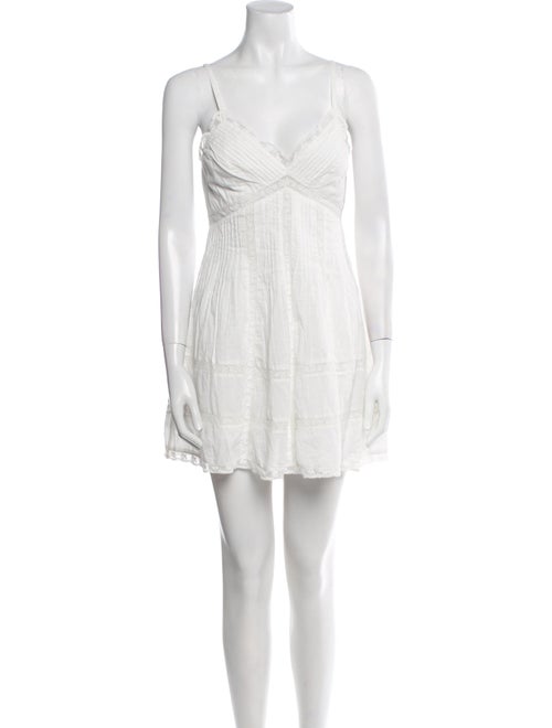 LoveShackFancy V-Neck Mini Dress