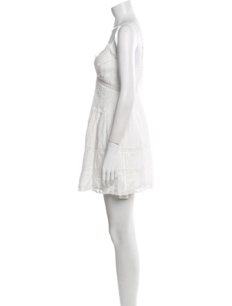 LoveShackFancy V-Neck Mini Dress