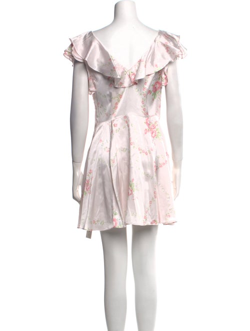 LoveShackFancy Floral Print Mini Dress