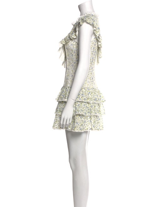 LoveShackFancy Floral Print Mini Dress