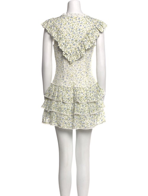LoveShackFancy Floral Print Mini Dress