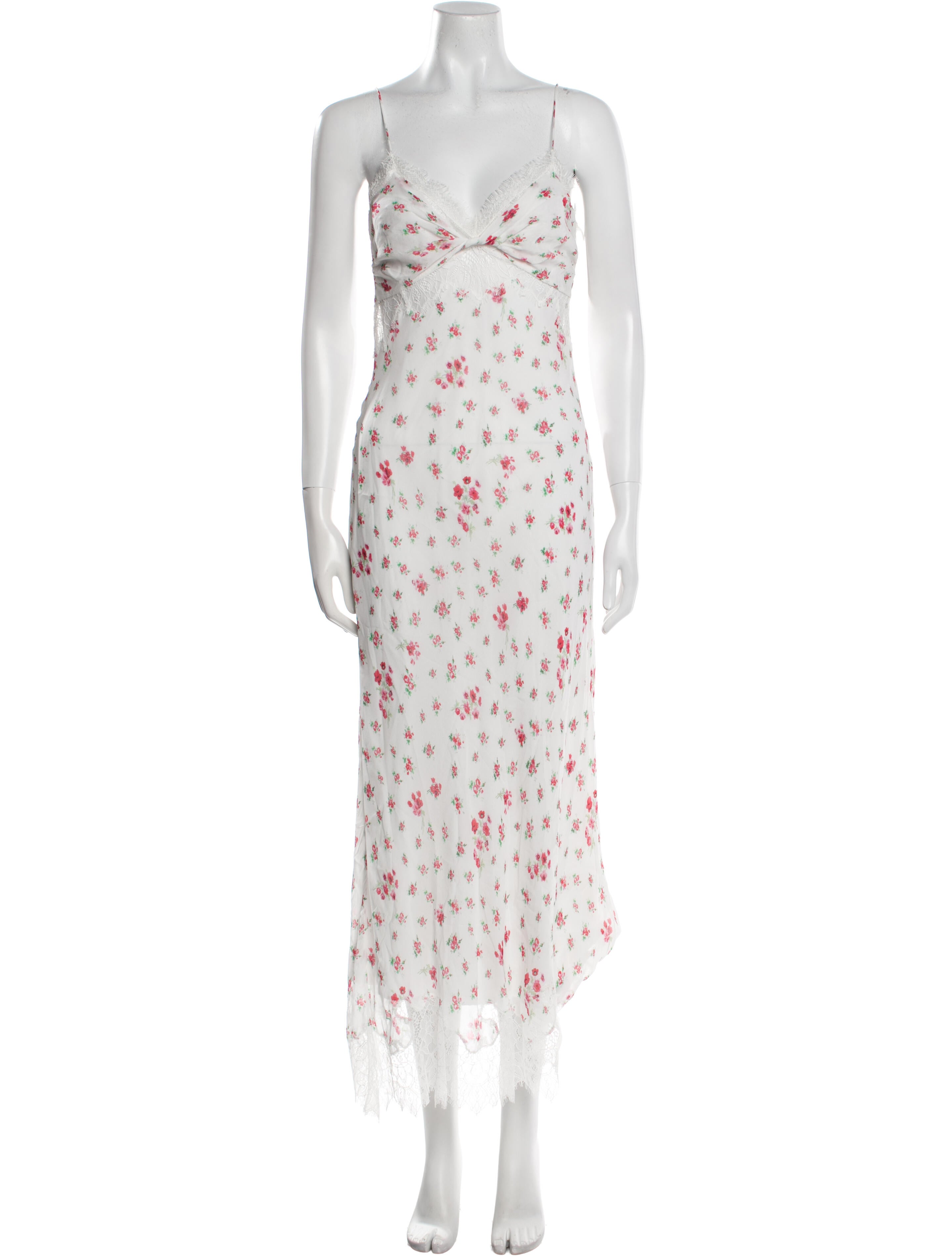 LoveShackFancy Floral Print Long Dress