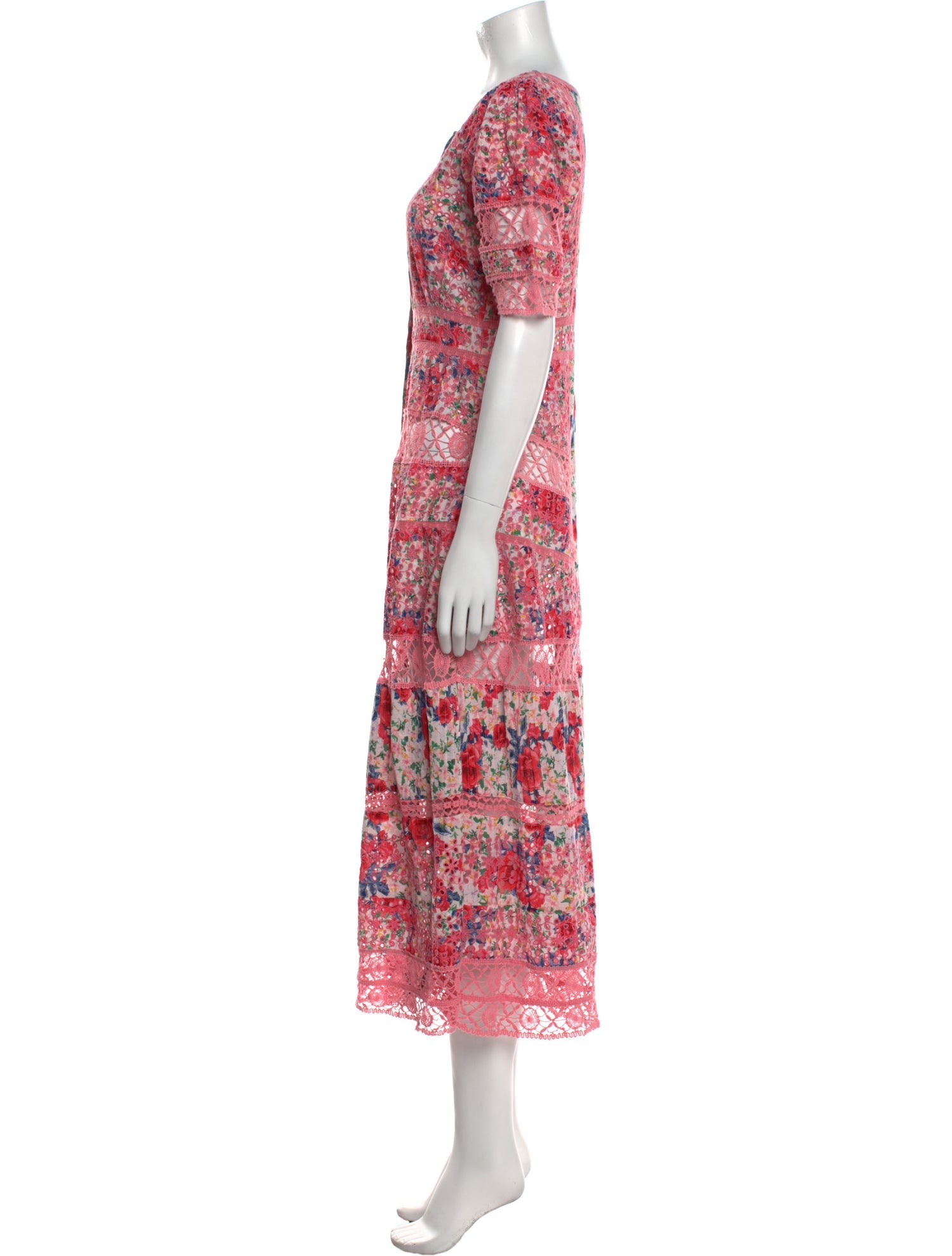 LoveShackFancy Floral Print Long Dress